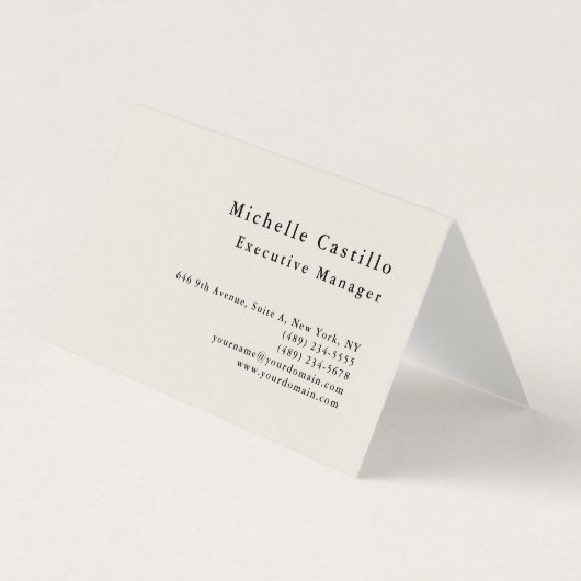 Professioneel Minimalistisch Modern Eenvoudig Prem Visitekaartje (Voorkant)