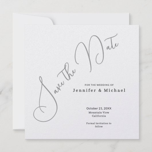 Professioneel Minimalistisch Modern Eenvoudig Sobe Save The Date (Voorkant)