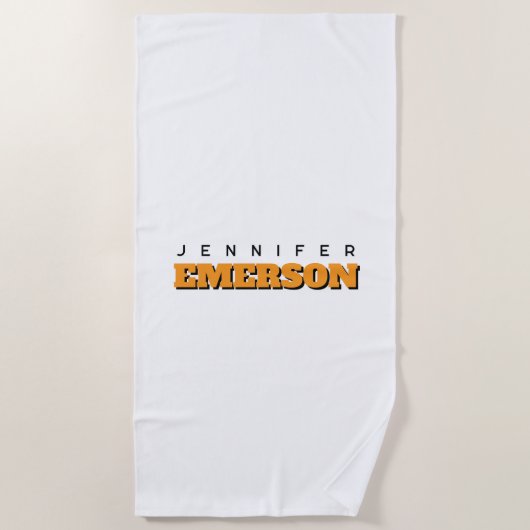 Professioneel minimalistisch modern eenvoudig strandlaken (Voorkant)