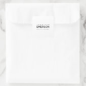 Professioneel minimalistisch modern eenvoudig vierkante sticker (Tas)