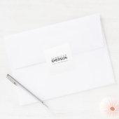 Professioneel minimalistisch modern eenvoudig vierkante sticker (Envelop)