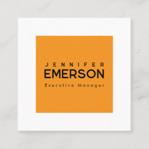 Professioneel minimalistisch modern eenvoudig vierkante visitekaartje