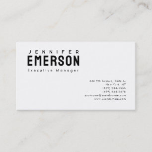 Professioneel minimalistisch modern eenvoudig visitekaartje