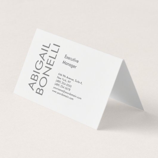 Professioneel minimalistisch modern eenvoudig visitekaartje (Voorkant)