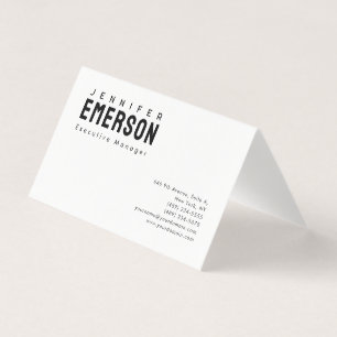 Professioneel minimalistisch modern eenvoudig visitekaartje