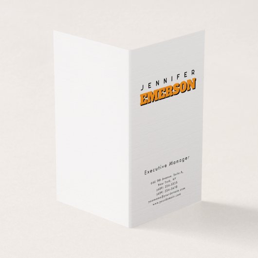 Professioneel minimalistisch modern eenvoudig  visitekaartje (Buitenkant)