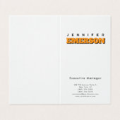 Professioneel minimalistisch modern eenvoudig  visitekaartje (Buitenkant ongevouwen)