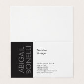 Professioneel minimalistisch modern eenvoudig visitekaartje (Buitenkant ongevouwen)