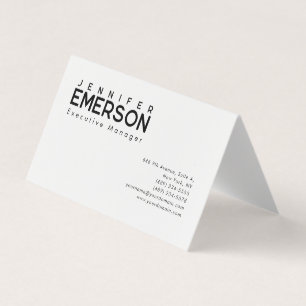 Professioneel minimalistisch modern eenvoudig visitekaartje