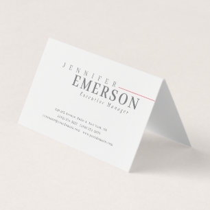 Professioneel minimalistisch modern eenvoudig visitekaartje