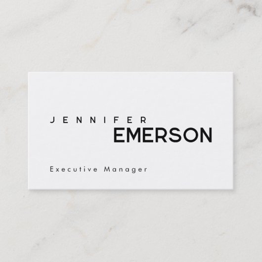 Professioneel minimalistisch modern eenvoudig visitekaartje (Voorkant)