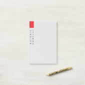 Professioneel minimalistisch modern effen grijs post-it® notes (Op bureau)