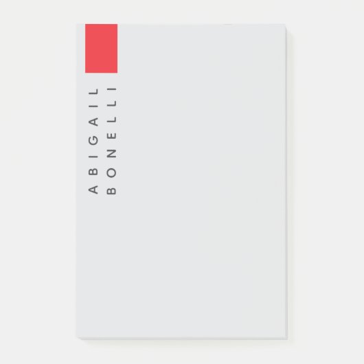 Professioneel minimalistisch modern effen grijs post-it® notes (Voorkant)