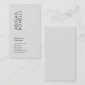 Professioneel minimalistisch modern effen grijs visitekaartje (Voorkant / Achterkant)