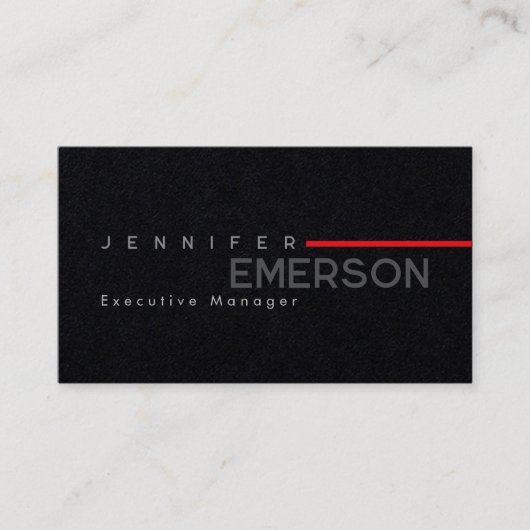 Professioneel minimalistisch modern effen premium visitekaartje (Voorkant)