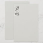 Professioneel minimalistisch modern gewoon eigen n briefpapier (Voorkant / Achterkant)