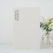 Professioneel minimalistisch modern gewoon eigen n briefpapier (Staand voorkant)