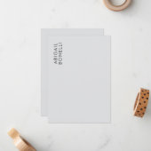 Professioneel minimalistisch modern gewoon eigen n notitiekaartje (Voorkant / Achterkant in situ)