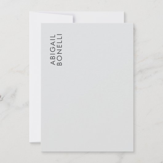 Professioneel minimalistisch modern gewoon eigen n notitiekaartje (Voorkant)