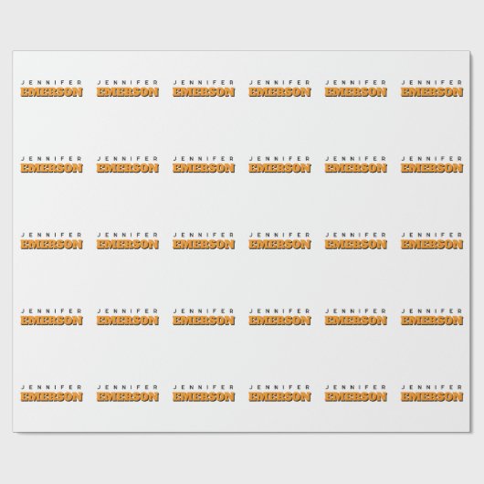 Professioneel minimalistisch modern gewoon naam cadeaupapier (Vlak)