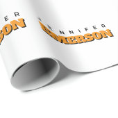 Professioneel minimalistisch modern gewoon naam cadeaupapier (Rol Hoek)