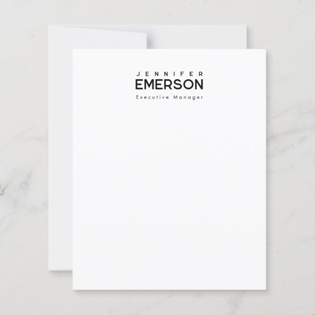 Professioneel minimalistisch modern gewoon papiere (Voorkant)