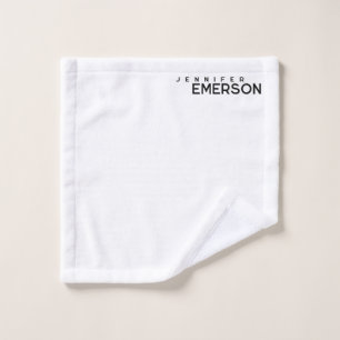 Professioneel minimalistisch modern gewoon uw naam washandje