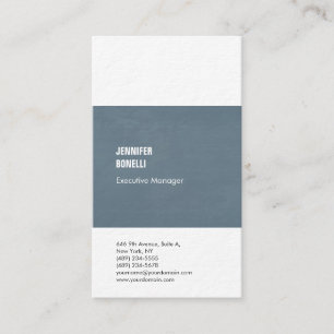 Professioneel minimalistisch modern grijs blauw wi visitekaartje
