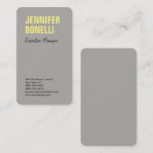 Professioneel, minimalistisch, modern, grijs geel visitekaartje (Voorkant / Achterkant)