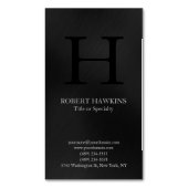 Professioneel minimalistisch modern grijs monogram magnetisch visitekaartje (Voorkant Verticaal)