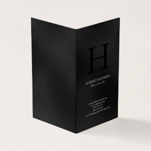 Professioneel minimalistisch modern grijs monogram visitekaartje