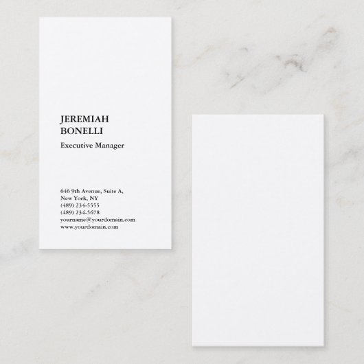 Professioneel, minimalistisch, modern, hoogwaardig visitekaartje (Voorkant / Achterkant)