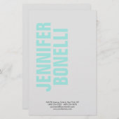 Professioneel minimalistisch modern krachtig blauw briefpapier (Voorkant / Achterkant)