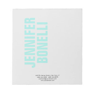 Professioneel minimalistisch modern krachtig blauw notitieblok