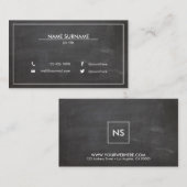 Professioneel minimalistisch modern lintalkbord visitekaartje (Voorkant / Achterkant)