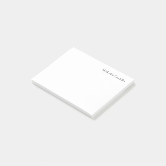 Professioneel minimalistisch modern post-it® notes (Schuin)