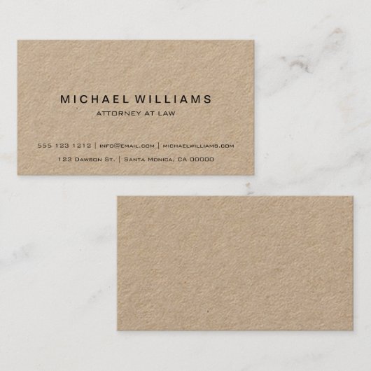 Professioneel minimalistisch modern ritueel visitekaartje (Voorkant / Achterkant)