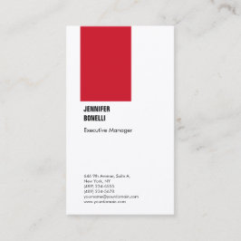 Professioneel, minimalistisch, modern rood wit visitekaartje