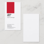 Professioneel, minimalistisch, modern rood wit visitekaartje (Voorkant / Achterkant)