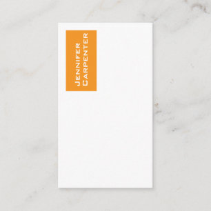 Professioneel minimalistisch modern sinaasappel wi informatiekaartje