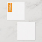 Professioneel minimalistisch modern sinaasappel wi notitiekaartje (Voorkant / Achterkant)