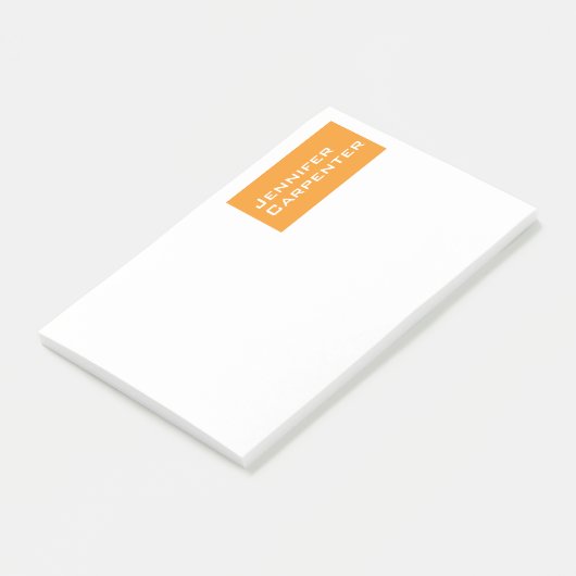 Professioneel minimalistisch modern sinaasappel wi post-it® notes (Schuin)