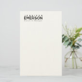 Professioneel minimalistisch modern sober  briefpapier (Staand voorkant)