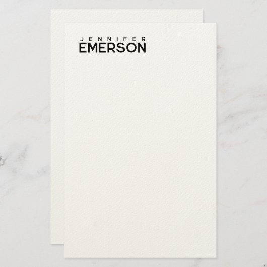 Professioneel minimalistisch modern sober briefpapier (Voorkant / Achterkant)
