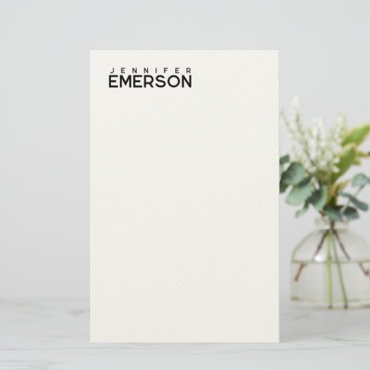 Professioneel minimalistisch modern sober  briefpapier (Staand voorkant)