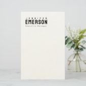 Professioneel minimalistisch modern sober briefpapier (Staand voorkant)