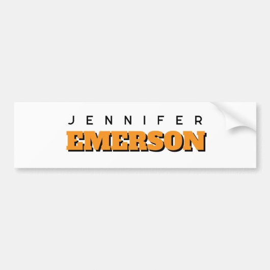 Professioneel minimalistisch modern sober bumpersticker (Voorkant)