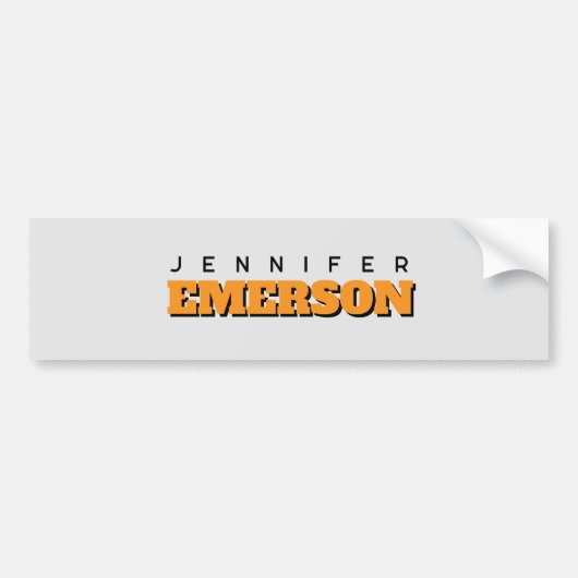 Professioneel minimalistisch modern sober  bumpersticker (Voorkant)