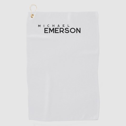 Professioneel minimalistisch modern sober golfhanddoek (Voorkant)