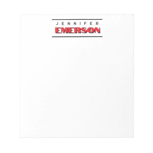 Professioneel minimalistisch modern sober  notitieblok (Voorkant)